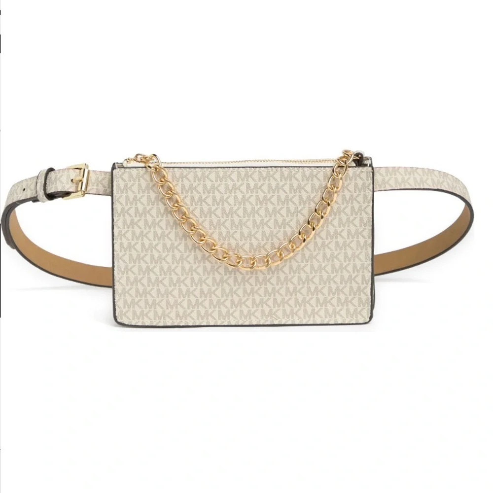 Michael Kors belt bag with pull chain